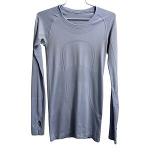 Lululemon Swiftly Tech Long-Sleeve Shirt 2.0 Hip Length in Breezy Blue Size 4